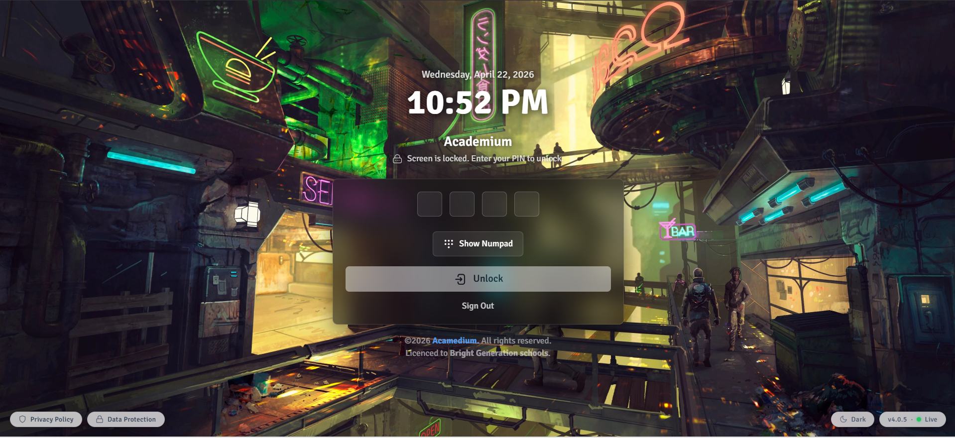 PIN unlock